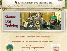 Tablet Screenshot of establishmentdogtraining.com